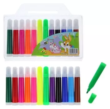 Фломастеры разноцветные 12 цветов