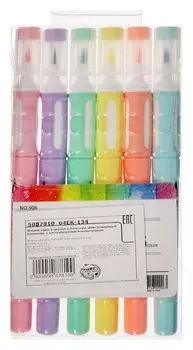 Фломастеры с кистеобразным наконечником, 6 цветов