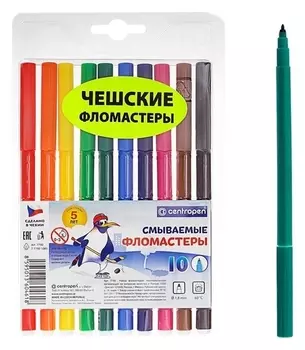 Фломастеры смываемые, 10 цветов