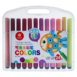 Фломастеры треугольные Рыбка, 24 цвета