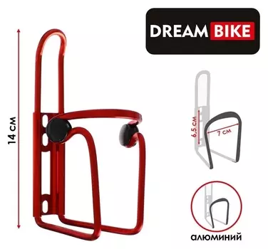 Флягодержатель Dream Bike, F3, алюминиевый, цвет красный