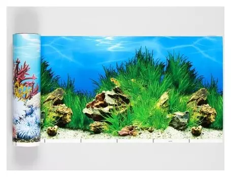 Фон для аквариума двухсторонний, 30 см, рулон 15 м