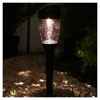 Фонарь садовый на солнечной батарее 35 см, D-5.5 см, 1 Led, пластик, т-белый