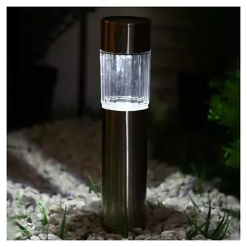 Фонарь садовый на солнечной батарее "Цилиндр грани" 25 см, D-4,5 см, 1 Led, металл