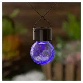 Фонарь садовый на солнечной батарее "Лампочка прозрачная", 60 х 90 мм, 1led, стекло, RGB