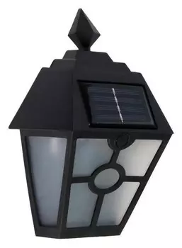 Фонарь садовый на солнечной батарее "Настенный", 14 х 19 х 6 см, 1 Led, пласт., черн., 3000к 53633