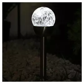 Фонарь садовый на солнечной батарее "Шар света" 36,5см, D-6см, 1 Led, металл