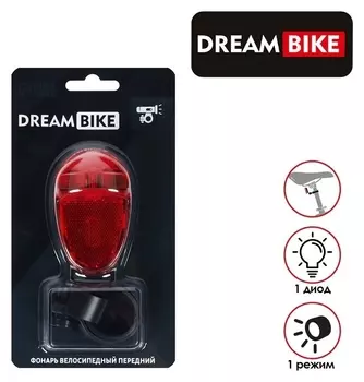 Фонарь велосипедный задний Dream Bike, Jy-399t-1, 1 диод, 1 режим