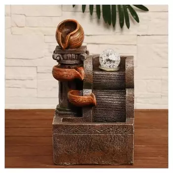 Фонтан "Бахра" колонна, 20х16х33 см (С подсветкой)