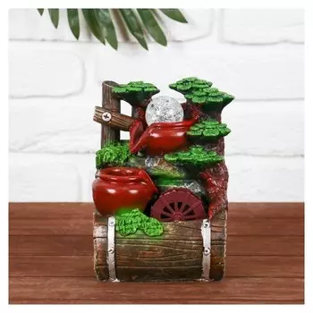 Фонтан "Два кувшина" 11*14*19 см (С подсветкой)