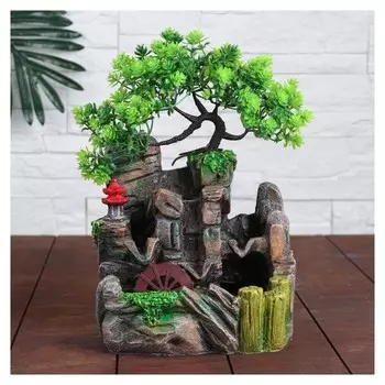 Фонтан "Фонарик у пруда" 16х17х27 см (С подсветкой, без шарика)