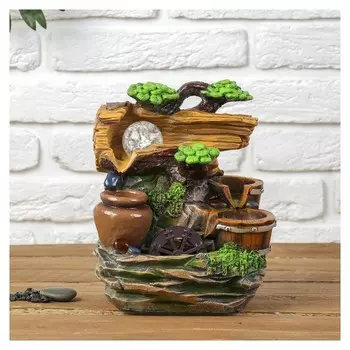 Фонтан "Лесной водопад" 13,5*18*27 см (С подсветкой)