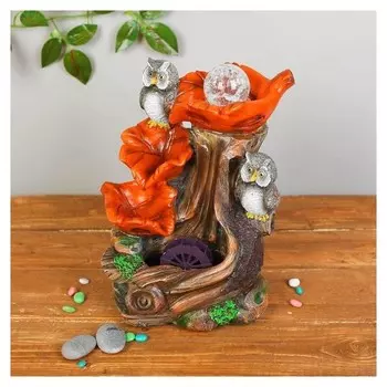 Фонтан "Совушки" 21х28 см (С подсветкой)