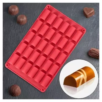 Форма для льда и шоколада «Батончик», 30 ячеек (4×2×1,5 см), 27,5×17,5 см