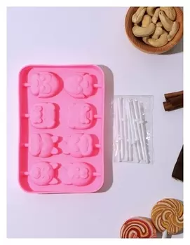 Форма для леденцов доляна «Собакены», 16,2×10,5×1,7 см, 8 ячеек