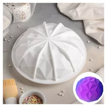 Форма для муссовых десертов и выпечки «Кристалл», 19×9,8 см, цвет белый