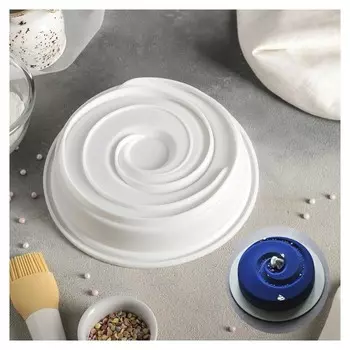 Форма для муссовых десертов и выпечки «Круговорот», 19,2×5 см, цвет белый