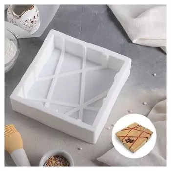 Форма для муссовых десертов и выпечки «Попала в сети», 19×5 см, цвет белый