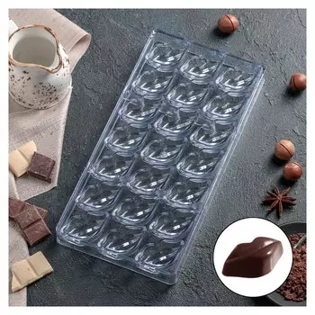 Форма для шоколада 28×14 см "Губки", 21 ячейка