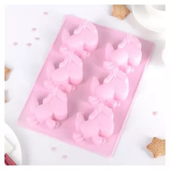 Форма для выпечки «Единорог», 28×20 см, 6 ячеек