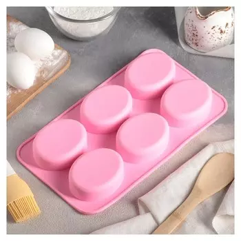 Форма для выпечки «Фигуры. овал», 28×16 см, 6 ячеек