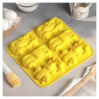 Форма для выпечки «Гонки», 29,5×27 см, 6 ячеек (11,5×6,5 см)