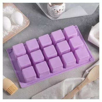 Форма для выпечки «Куб», 30×17,5 см, 15 ячеек