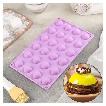 Форма для выпечки «Полусфера», 29×16,5 см, 24 ячейки (D=3,4 см)