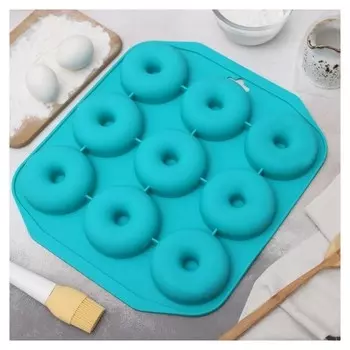 Форма для выпечки «Пончик», 32×32 см, 9 ячеек