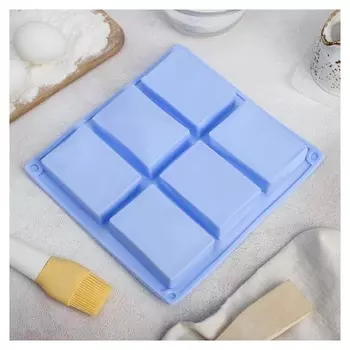 Форма для выпечки «Прямоугольник», 23,5×21,5 см, 6 ячеек (5,8×8,2 см)