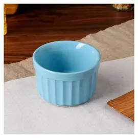 Форма для выпечки "Рамекин", голубой цвет, керамика, 0.2 л