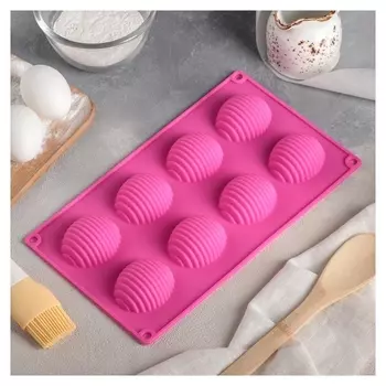 Форма для выпечки «Улей», 28×17 см, 8 ячеек (4,5×5,5×3 см)