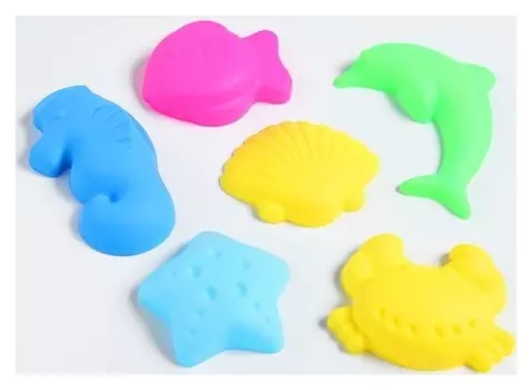 Формочки для лепки Морские 6 шт., 7 × 6 см