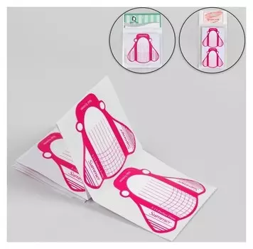 Формы для ногтей «Пчёлки», 10 шт, цвет белый/розовый