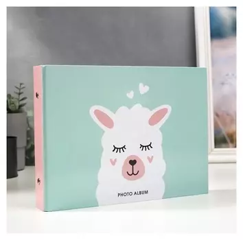 Фотоальбом 25 листов (Уголки+кольца) "Лама" 27х19 см