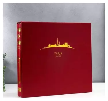 Фотоальбом 608 фото 13х18 см 9х13 см The Classic в коробке, бордовый 32х29,5х5,5 см