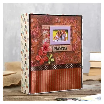 Фотоальбом Brauberg на 200 фотографий 10х15 см "Семья"