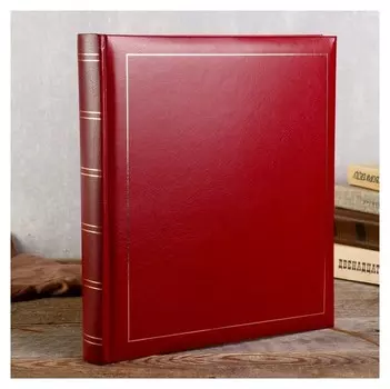 Фотоальбом Классика 30х33 см, 30 листов, цвет красный