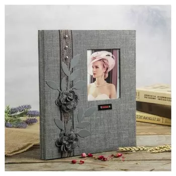 Фотоальбом магнитный 10 листов "Пасмурный вечер" текстиль 32,5х27,5х4 см