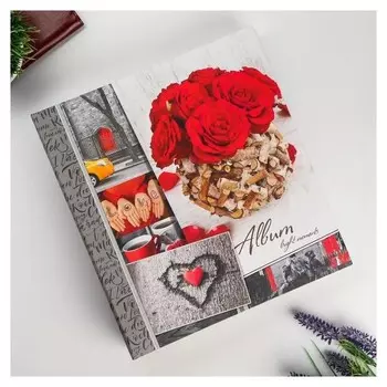 Фотоальбом магнитный 23х28 см 50 листов "Красные розы"