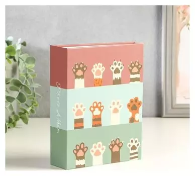 Фотоальбом на 100 фото 10х15 см "Лапки" 18х14х5,5 см