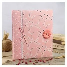 Фотоальбом на 100 фото 13х18 см "Цвет сакуры" текстиль 32,5х27,5х4 см