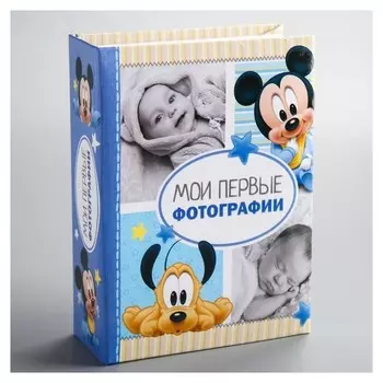 Фотоальбом на 100 фото в твёрдой обложке "Мои первые фотографии", микки маус и друзья
