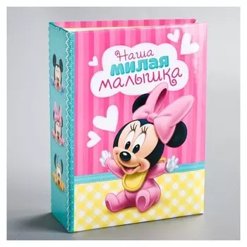 Фотоальбом на 100 фото в твёрдой обложке "Наша малышка", минни маус