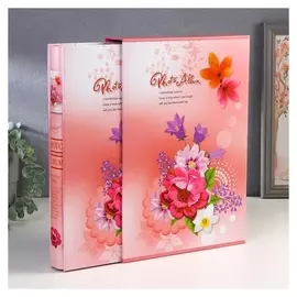 Фотоальбом на 300 фото 10х15 см "Букет" в коробке 33,8х23,5х5,3 см