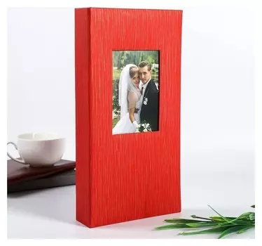 Фотоальбом на 300 фото 10х15 см, рамка 9х13 см "Серебряные нити" 33х17х5,5 см