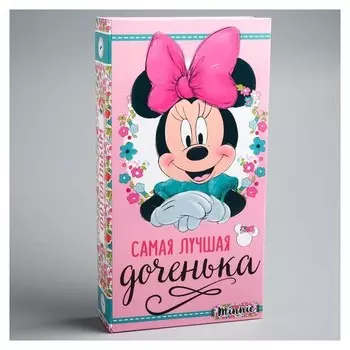 Фотоальбом на 300 фото в твёрдой обложке "Самая лучшая доченька", минни маус