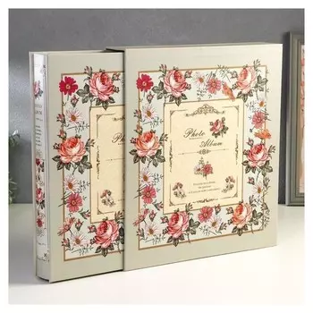 Фотоальбом на 500 фото 10х15 см "Цветочный ковёр" в коробке 33,5х30х6 см