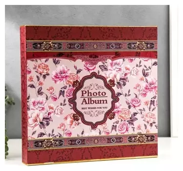 Фотоальбом на 600 фото: 520ф-10х15 см, 40ф-15х20 см "Цветочный ковёр" в коробке 35х34,1х5,5 см