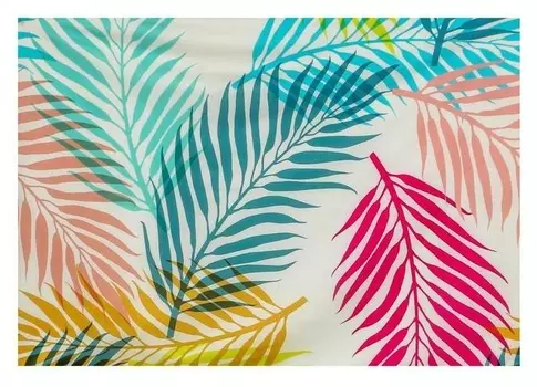Фотофон полиэстер "Разноцветные пальмовые листья" 70х100 см